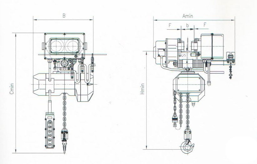 電動小車式環(huán)鏈電動葫蘆結(jié)構(gòu)圖